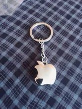 Nueva llegada de Metal llavero de manzana regalos creativos llavero con forma de manzana anillo coche llave anillo