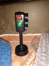 Miniseñal de tráfico con luz LED para niños, juguete educativo Montessori para Aprendizaje de tráfico, regalo de cumpleaños