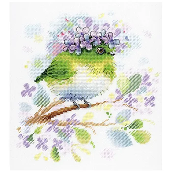 

A-013 set for embroidery MP studio 'on the lilac branch '20*20 cm