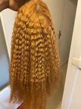 Marrón y rubia resaltar peluca mongol Afro rizado Pelo Rizado peluca pelucas de cabello humano para las mujeres 180 de densidad T parte de encaje peluca 13x6 6x1Remy