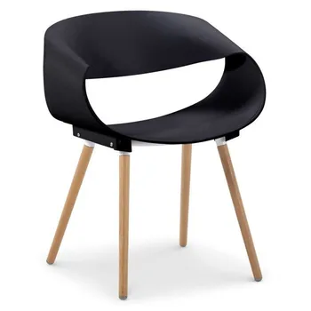

Chair BOSÉ, wood, black polypropylene