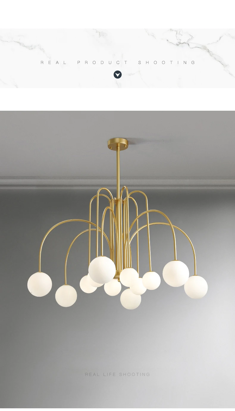 Modern Nordic G9 Design LED Chandelier For Living Room Bedroom Dining Room Kitchen Ceiling Pendant Lamp Glass Ball Hanging Light bathroom chandeliers