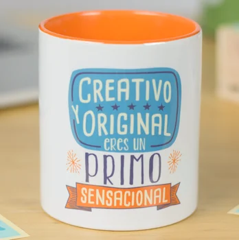 

The Mind is Wonderful-Cup mugs with sentence and drawing amusing (Creative and original,! Eres a cousin...) Original Gift for PRIMO