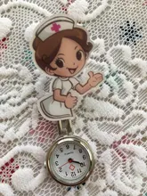 Reloj de bolsillo de cuarzo con diseño de enfermera para hombre y mujer, pulsera con diseño de dibujos animados, esfera redonda y portátil, regalo médico, novedad de 2021