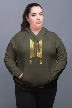 

Angemiel Wear BTS Korean Green Women 'S Hooded Sweatshirt