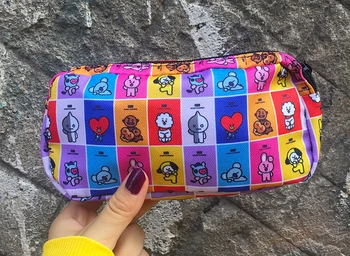 

NOXU 1 PCS K-Pop - BT21 Characters Korean Cute Cartoon Printing Pencil Case With SUGA Rap JIN J-HOPE JUNG