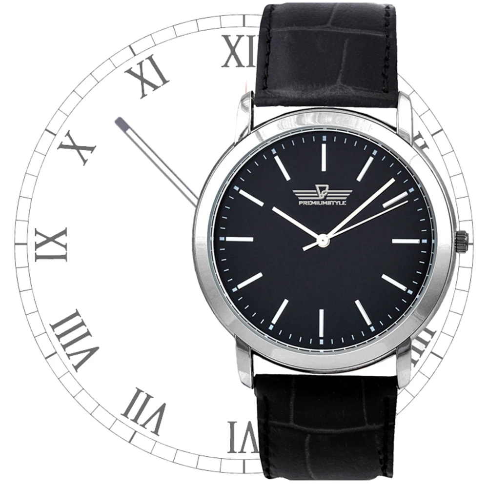 Стильные кварцевые мужские часы c кожаным ремешком ПОЛЕТ-ХРОНОС 2035/809 | Наручные