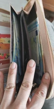 FOXER 100%-cartera de cuero genuino para mujer, bolso largo de lujo con ranura para tarjeta, monedero, funda de teléfono de cuero de vaca, funda de identificación