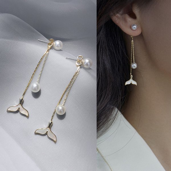 Simple Moon Star Rhinestone Long Chain Earrings For Women Shine Sun Crescent Geometric Tassel Piercing Earring Party Jewelry