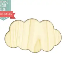 Вырезанное дерево в облаке-на заказ Выберите свой размер-Лазерная Резка деревянных художественных принадлежностей Настенный декор свадебный детский DCS0015