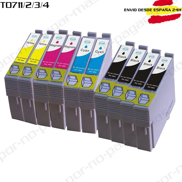 10x T0711 T0712 T0714 T0713 T0715 чернильные картриджи для EPSON STYLUS SX100 SX105 SX110 SX115 SX200 SX210 SX205 SX215 SX218