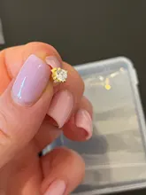 CANNER-Pendientes de plata de ley 925 auténtica para mujer, Mini Pendientes de tuerca de cuatro garras, Diamante de circonita, joyería Coreana de oro