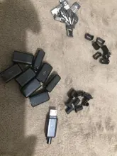 10 unids/lote USB macho 5 Pin DIY Micro USB conector de la cáscara de plástico de Jack cola Sockect macho terminales