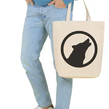 

Angemiel Bag Big Gray Wolf Shopping Beach Tote Bag