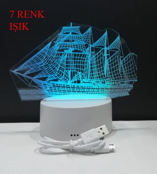 

3D Luminous Ship Night Lamp