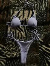 Tankini Swimsuits Bandage Bathing-Suit Swimwear Women Brazilian-Set Two-Pieces Blue Purple