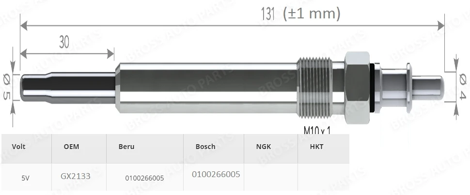 BGP64-1 4 шт. нагреватель свечи зажигания GX2133, 0100266005 для 30 CDi AMG