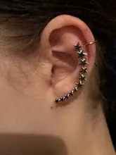 DoreenBeads-pendientes Piercing para oreja para mujer, aretes, Piercing, pentagrama, estrella, regalo de abalorios, 50mm, nueva moda, 1 ud.