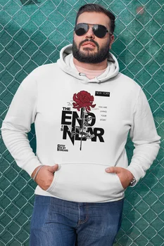 

Angemiel Wear End Is Near White Men 'S Hooded Sweatshirt