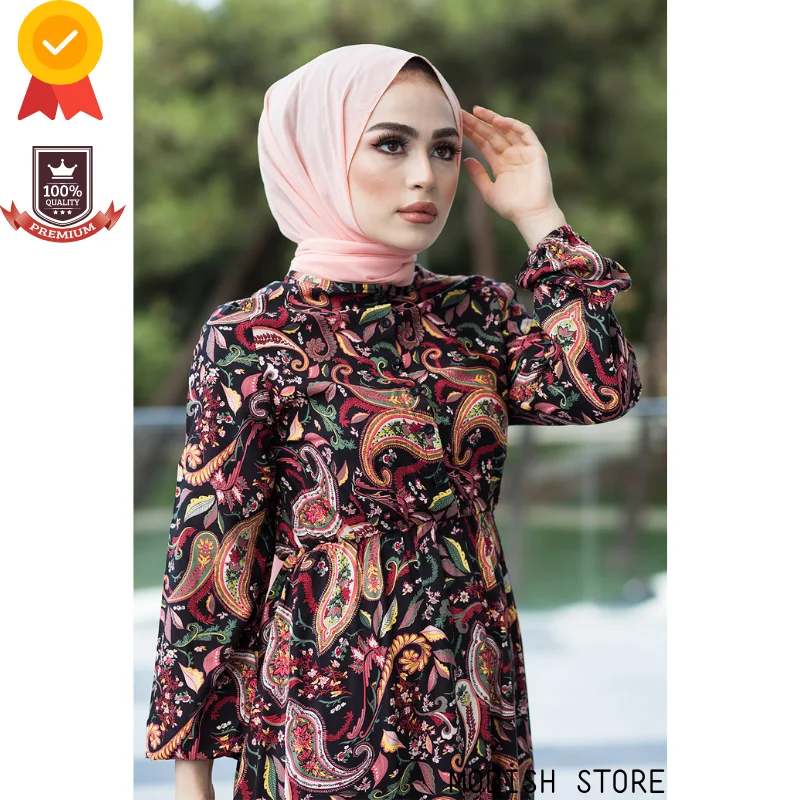 Moda musulmana sin de tela de guinga | Nueva temporada | Ropa de mujer turca vestido modesto Abaya Turquía _ - AliExpress Mobile