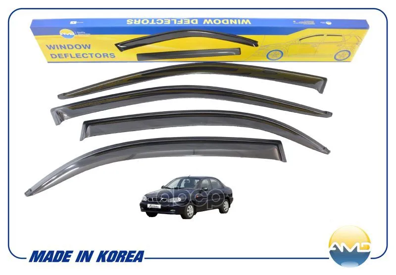 Дефлекторы Окон Black(Chevrolet Lanos 97-)(К-Т 4шт) Amddk115 AMD арт. AMDDK115