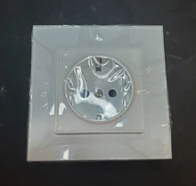 Socket-Plug Crystal Glass-Panel-Power Wall JHJCH European-Standard Grounded 16a Has 86mm--86mm