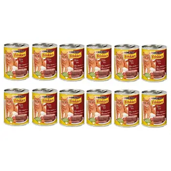 

Purina Friskies Buey y Hígado Alimento en Salsa para Gatos 12 x 400 Gr