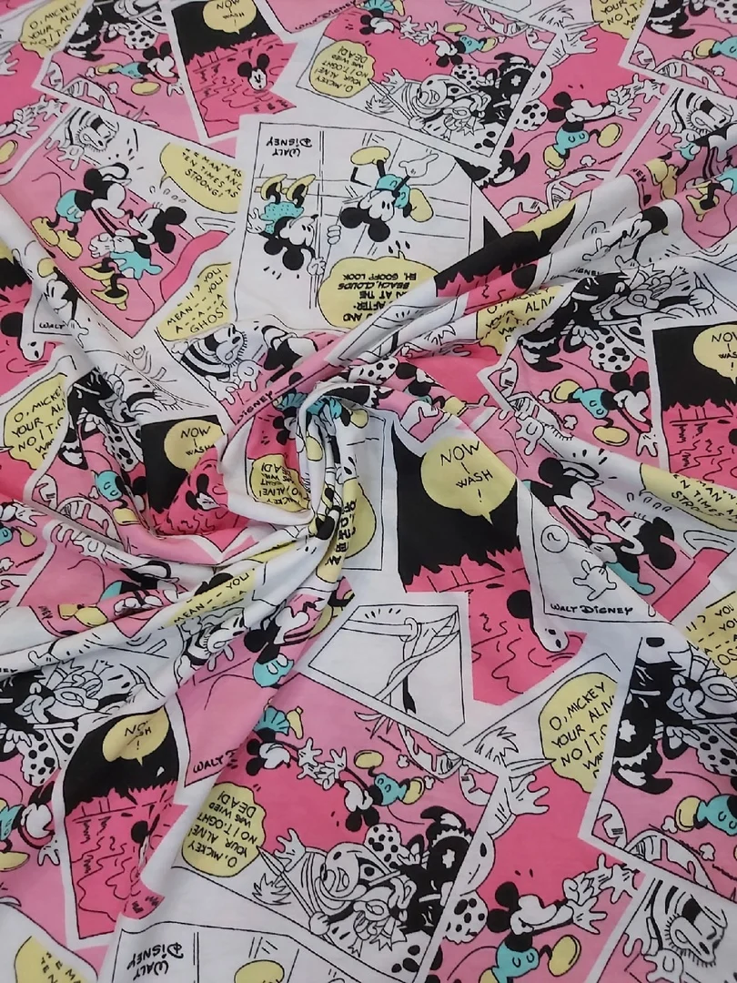 Ткань для шитья Кулирка комиксы про микки мауса 100% хлопок 100х185см | Дом и сад