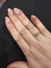 Huitan-Anillos cruzados de alta calidad para mujer, joyería de moda para boda, compromiso, fiesta, cristal brillante de circón