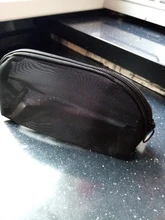 1 Uds. De neceser portátil para hombre y mujer, organizador de viaje transparente, a la moda, grande, negro, bolsa de maquillaje