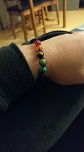 Pulsera de cuentas curativa de 7 Chakras, pulsera de cuentas de Reiki, equilibrio de oración, pulsera de perlas hecha a mano trenzada, pulseras para mujer y hombre, joyería ajustable