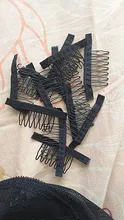 Alileader 12 unids/lote Peluca de pelo peluca tapa peines para extensiones y Clips con encaje para peluca Cap