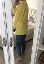 Kimono Cardigan Sweaters Lantern Berrygo V-Neck Knitted Female Women Sleeve-Button Streetwear