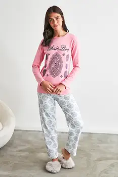 

Trendyol Printed Knitted Pajamas Set THMAW21PT0707