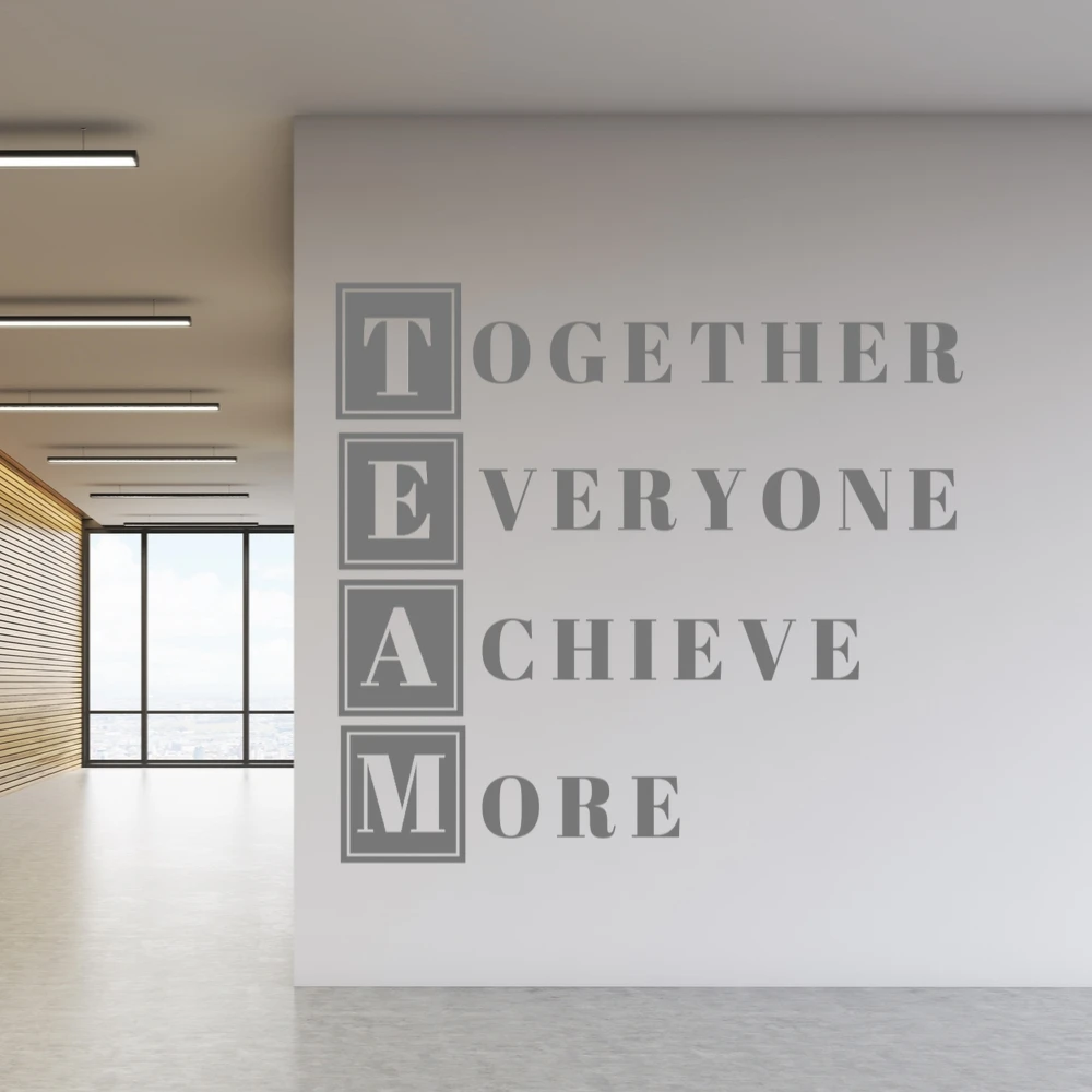 

Motivational Quote For Team Wall Sticker Decal Team Work Sticker Office Wall Decoration A00407