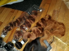 La onda del cuerpo brasileño mechones con cierre T1B/27 30 Rubio degradado marrón mechones de cabello humano postizo mechones con cierre cabello no Remy SOKU