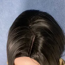 NNZES-peluca recta con corte Bob para mujeres negras, pelo sintético, parte media, resistente al calor, pelo Natural, 14 pulgadas