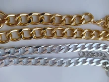 Collar cubano Punk Miami, cadena gruesa de aluminio, Color dorado, joyería para mujer 2020