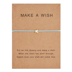 Make a Wish Butterfly Bracelet - Minimalist Handmade Jewelry Gift (Blue)