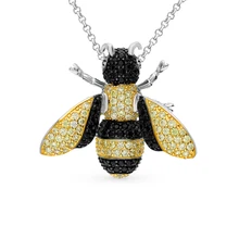 Серебряная брошь с фианитами SUNLIGHT проба 925