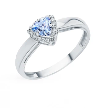 

Silver ring with cubic zirconia sunlight sample 925