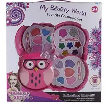 

Makeup for girls, three compartments, owl, infant makeup, girl makeup case, girls toys, toy