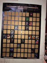 Póster de Anime rascador para decoración del hogar, gran regalo para fanáticos del Anime, lista de cubo prémium e íconos artísticos, Top 100