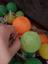 Garland-Lights String Fairy-Lights-Decoration Cotton-Ball Xmas Wedding-Party Holiday