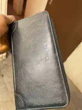 Baellerry-Bolso largo con grabado de nombre para hombre, billetera de mano, negocios, gran capacidad, alta calidad