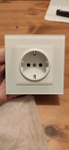 Outlet Power-Socket Tempered-Glass-Panel Coswall Children Protective-Lock Grounded 16A