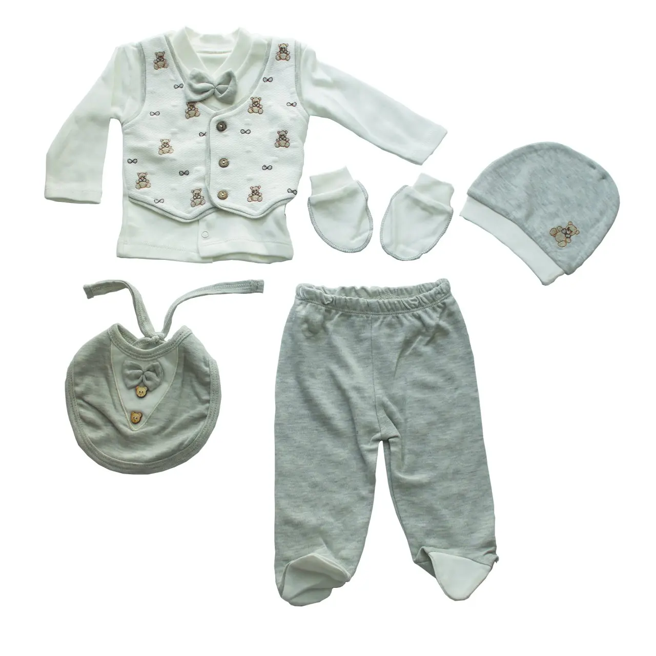 

Self Vest Coffee The Teddy Bears 5 Piece Hospital output Set 0-3 month