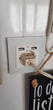 JHJCH-toma de corriente de la UE, enchufe con puerto de carga USB 2.1a 16A, panel de cristal, toma de corriente ruso y español