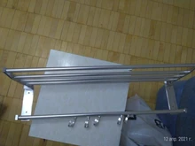 Hanger Towel-Rack Storage-Shelf Shower-Holder Wall-Organizer Bathroom-Accessories Silver