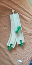 Vías de vía férrea de madera para niños, accesorios universales, compatibles con todas las marcas de Thomas, pista, tren educativo, coche, Juguetes